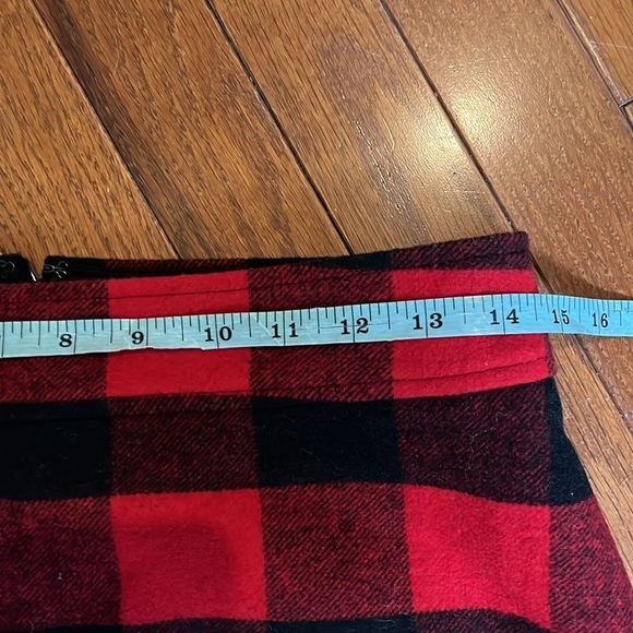 NWT J.Crew | Red & Black Plaid Wool-blend A-line Skirt Size 4 Holiday Winter - Picture 7 of 8